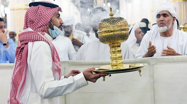 17 kg of oud, 9 liters of oud oil used at Prophet's Mosque during Ramadan